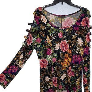 Bold Elements Long Sleeve Floral Blouse